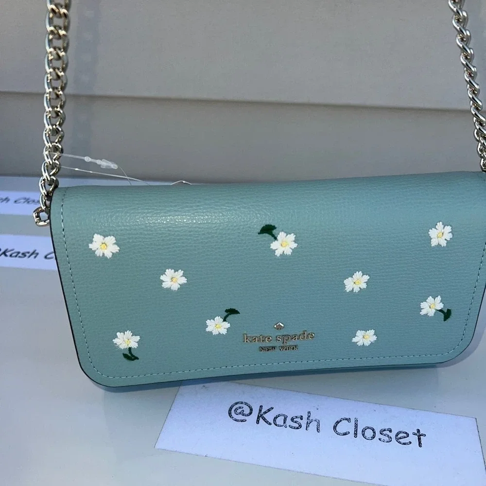 Kate Spade Darcy Embroidered Chain Crossbody & Convertible Wallet - Picture 9 of 12